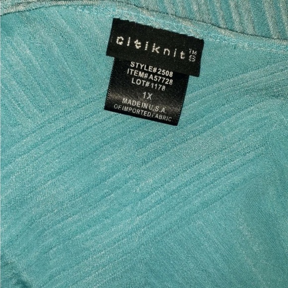 Citiknits Bluewrap Blouse Size 1X - Picture 3 of 6